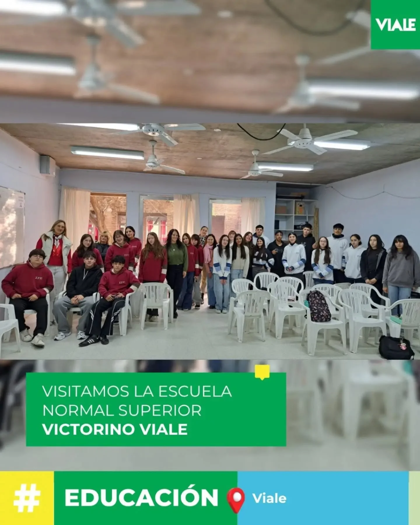 El municipio de Viale acercó propuestas académicas y recreativas a estudiantes de la Escuela Normal