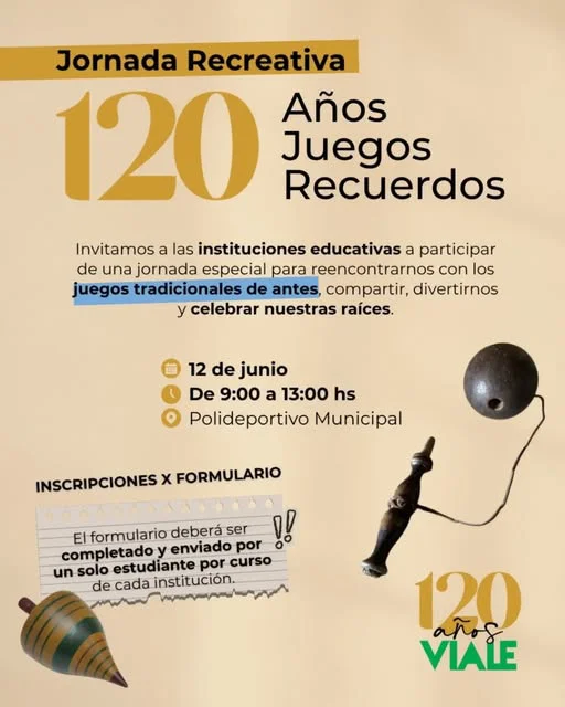 VIALE : JORNADA RECREATIVA 120 AÑOS, 120 JUEGOS Y RECUERDOS