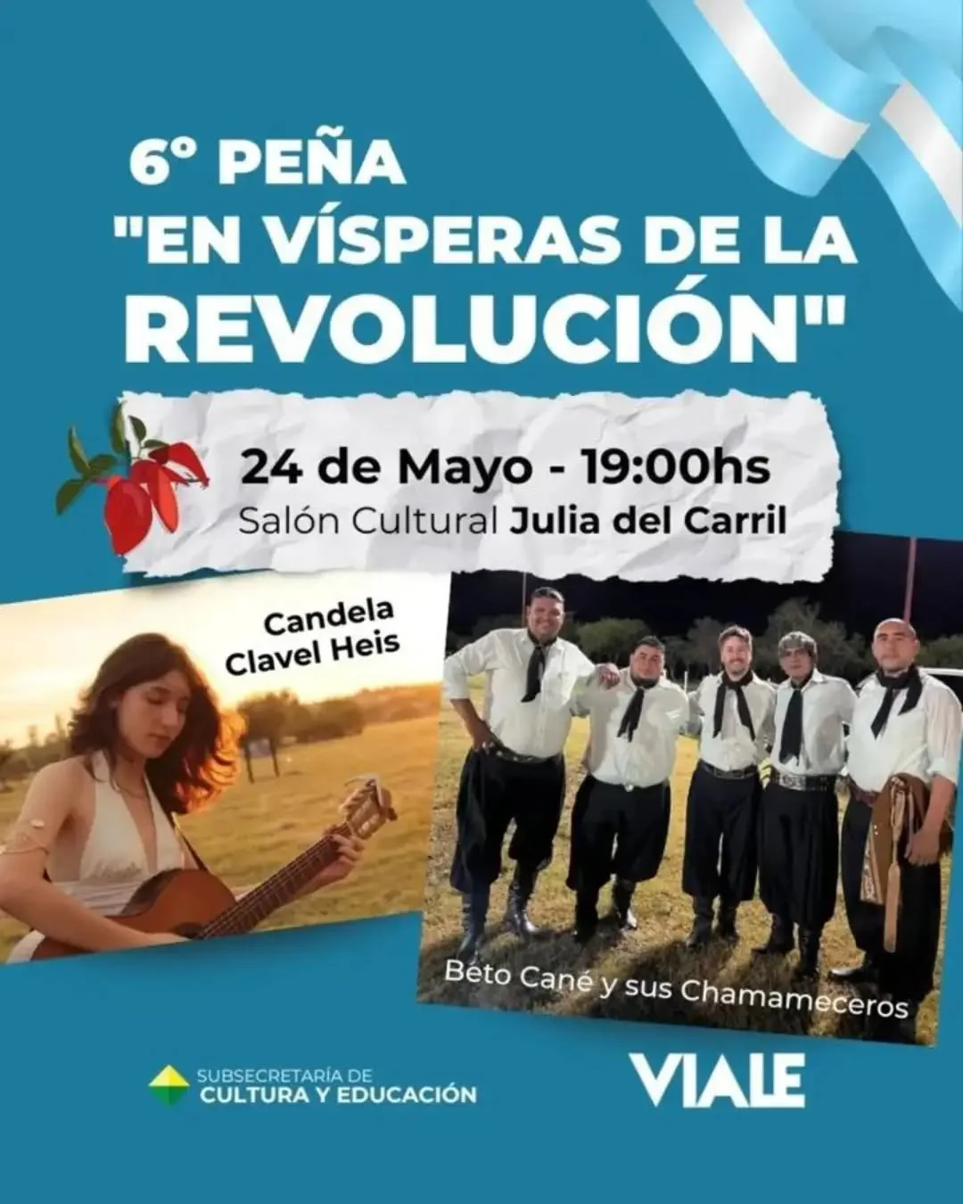 Viale ¡Este finde vivimos la 6° Peña En Vísperas de la Revolución!