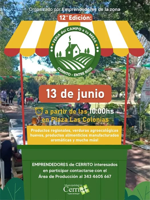Cerrito : Se viene una nueva edición de la Feria Del Campo a tu Mesa